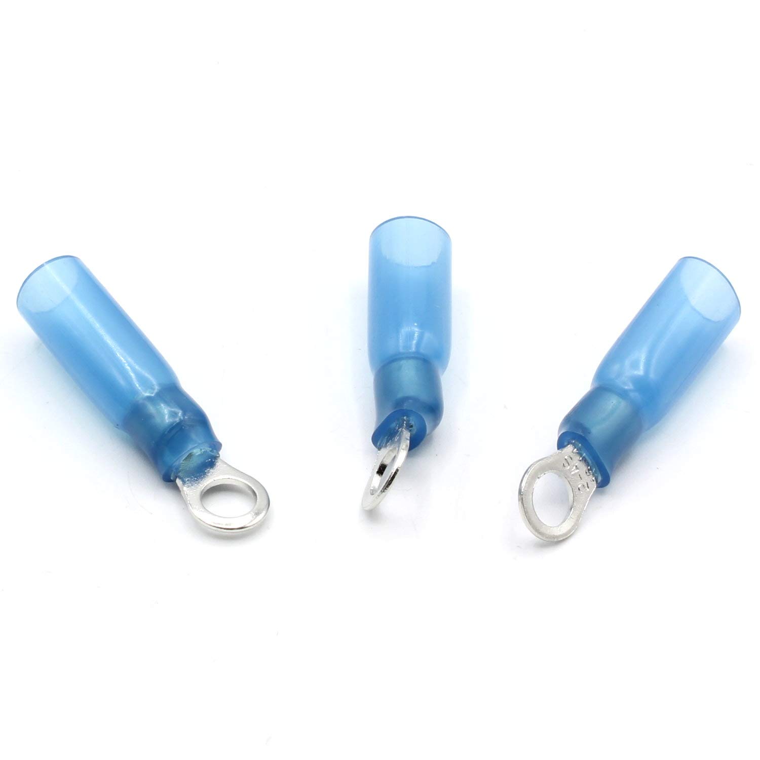 Produktbild von 100 Ringkabelschuhe Rot – 0,5–1,5 Mm², M3, Mit Schrumpfschlauch, Verzinntes Kupfer