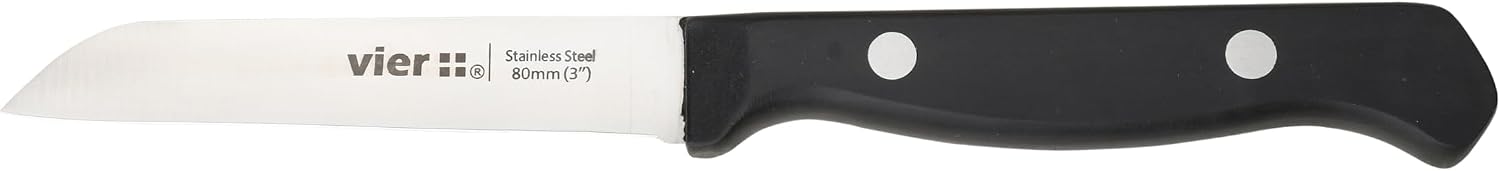 VIER Paring knife with 8 cm blade (7.5 cm), resistant to intensive use, stainless blade