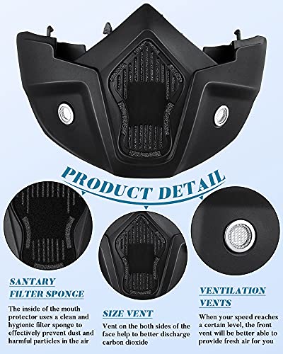 Frienda 2 Pieces Motorcycle Goggles Helmet Riding Goggles Glasses With Face Cover (Colourful, Gold) #TOP3