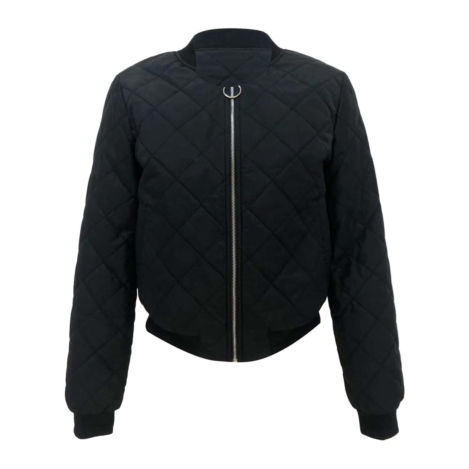 Genérico Chaqueta Termica Mujer Elegante,Chaqueta De Mujer OtoñO E Invierno Nueva Chaqueta Acolchada De BéIsbol De Corte Entallado A Cuadros Con Cuello Alto