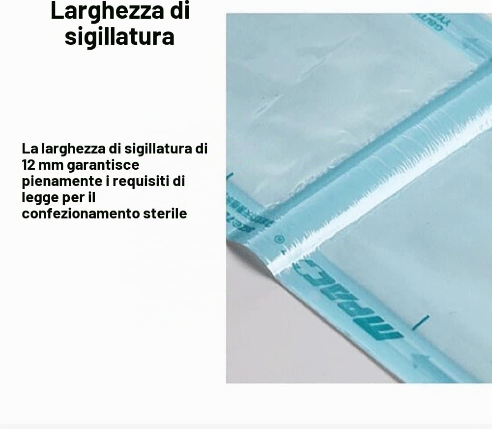 SONLED Macchina sigillante per Sacchetti di sterilizzazione Dentale, sigillante per Sacchetti dentali con sigillante Termico Medico da 100 W, sigillatrice per imballaggi in Acciaio Inossidabile
