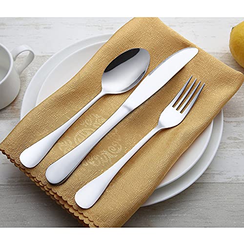 image for 68 Pieces Silverware Set with Serving Set, HaWare Stainless Steel Mode