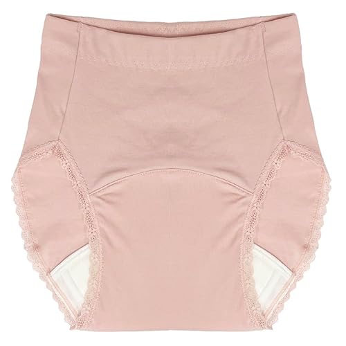 尿漏れパンツ 女性 しっきんパンツ 失禁 吸水ショーツ 100cc 骨盤底筋サポート パワーネット 綿 ストレッチ レディース ヤマダ (ピーチ, M)
