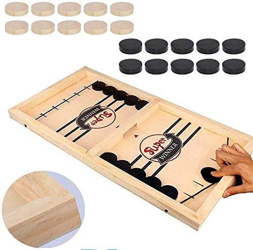 T.face Juego Fast Sling Puck, Table Desktop Battle, Ganador Juegos de Mesa Juguetes para Adultos Juego de Mesa de Tablero de Juguete de ajedrez Interactivo para Padres e Hijos (22.2 * 11.8 Pulgadas)