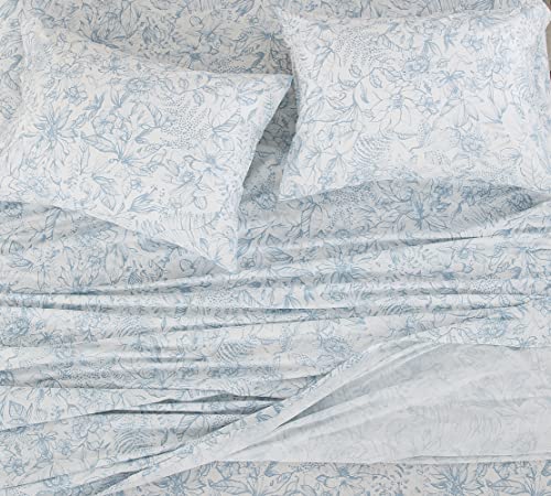 DAUAOTO Twin XL Cotton Sheets Set Printed Bedding Sets, Up to 14