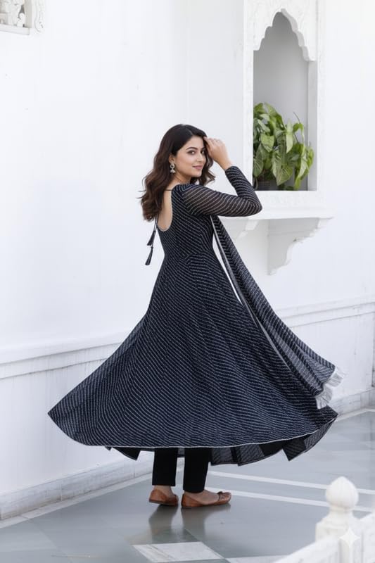 Image of Women's Georgette Anarkali Gown with Dupatta Set | Festive | Traditional | Wedding 190 Aarohi