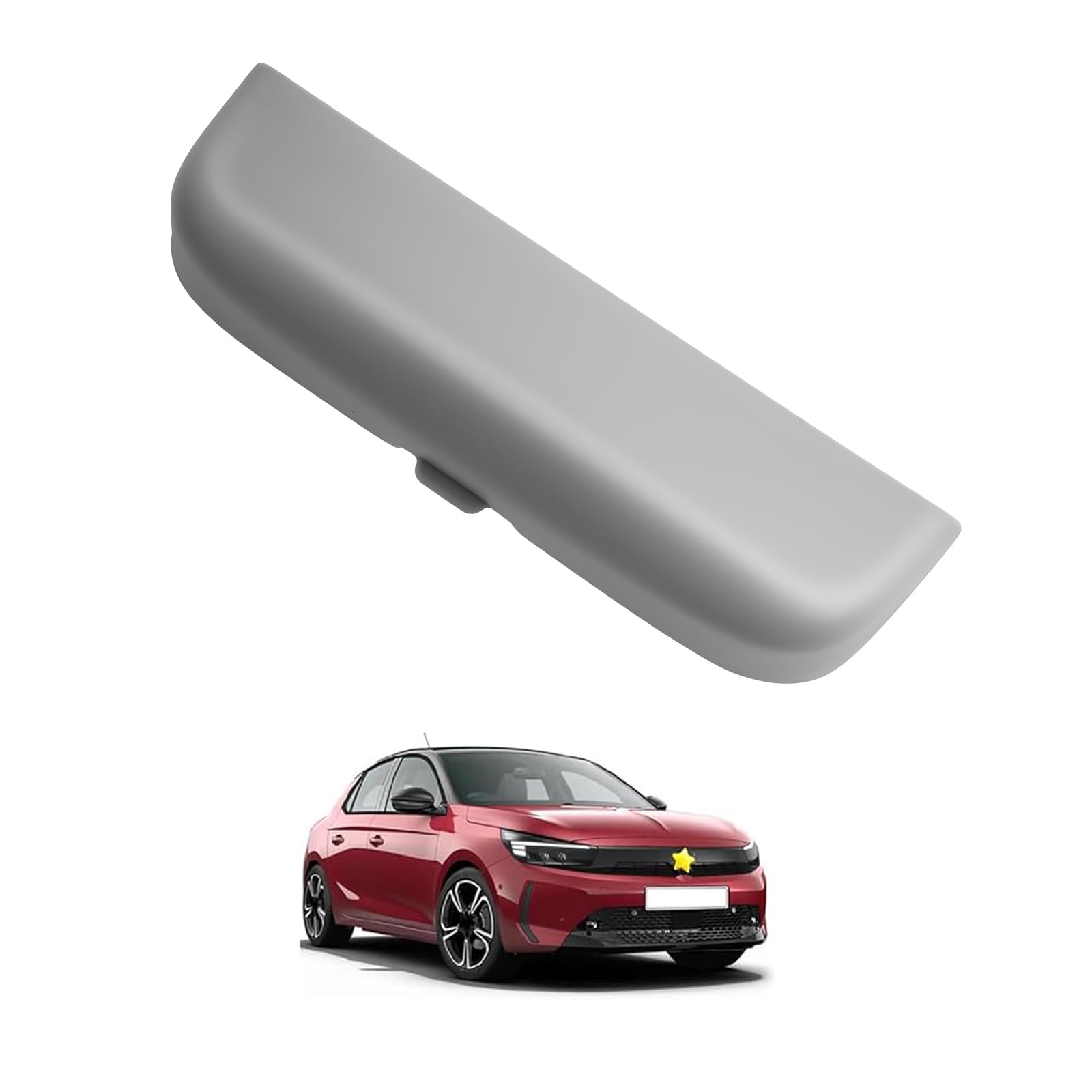 SKTU Auto Brillenetui kompatibel mit Opel Corsa F/Astra L/Grandland X Sonnenbrillenhalter Brillen Aufbewahrungsbox ABS-Material Grau