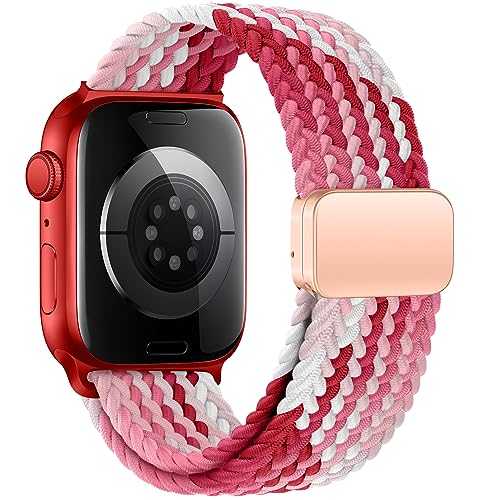 Image of Mazoft Braided Bands With Magnetic Clasp Compatible with Apple Watch Band 38mm 40mm 41mm 42mm 44mm 45mm 46mm 49mm;Nylon Sport Loop Strap for iWatch Ultra 3 & 2 Series 11 10 9 8 7 6 SE 5 4 3 Women Men