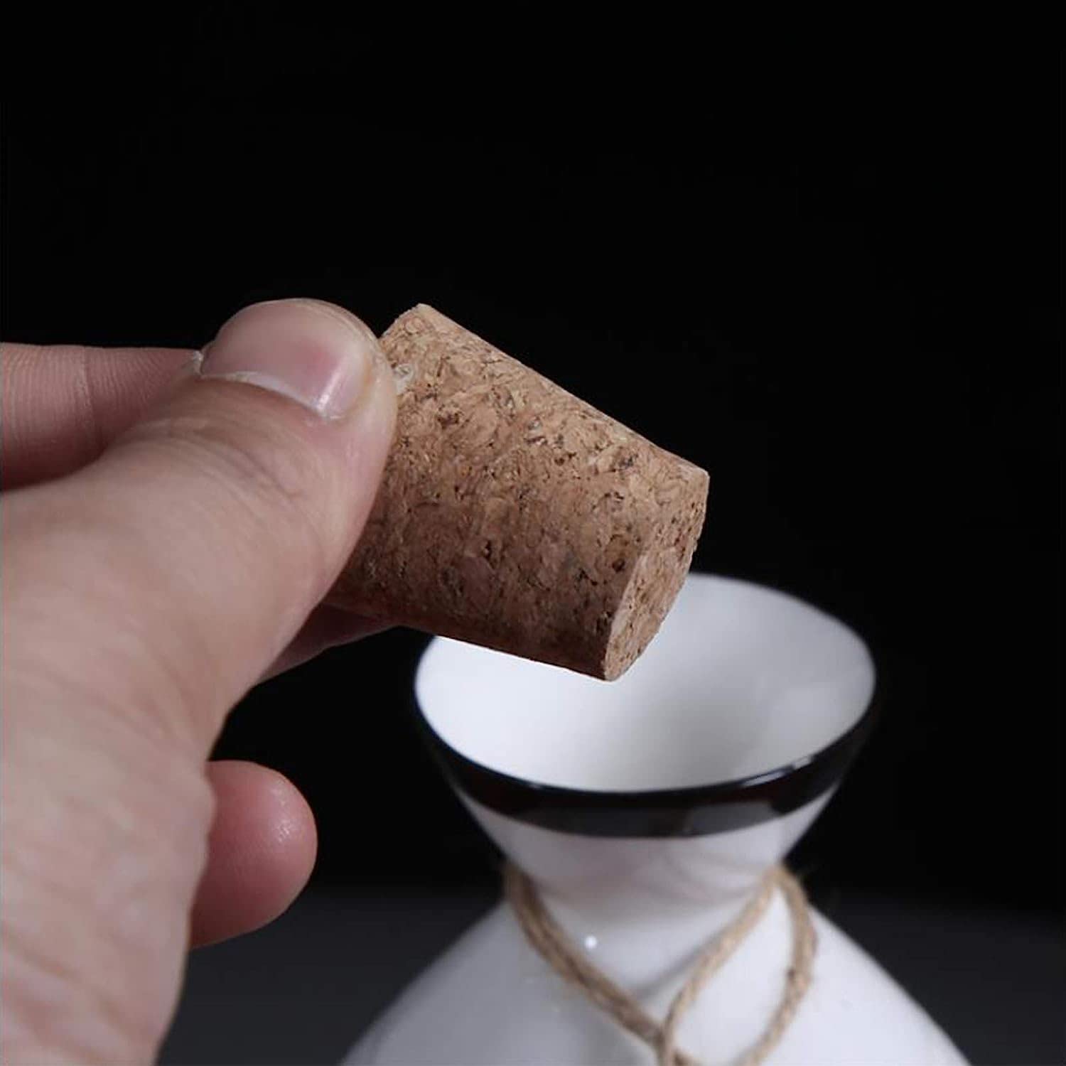 Ensemble de Tasses à saké Japonais, Tasses en céramique Traditionnelles, Artisanat, Verres à vin, Ensemble de saké Japonais (1 Pot 6 Tasses)