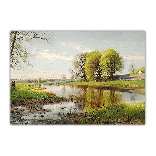 Kit peinture diamant 5D paysage de printemps de 1901, cadeau créatif idéal adulte 50x61 cm
