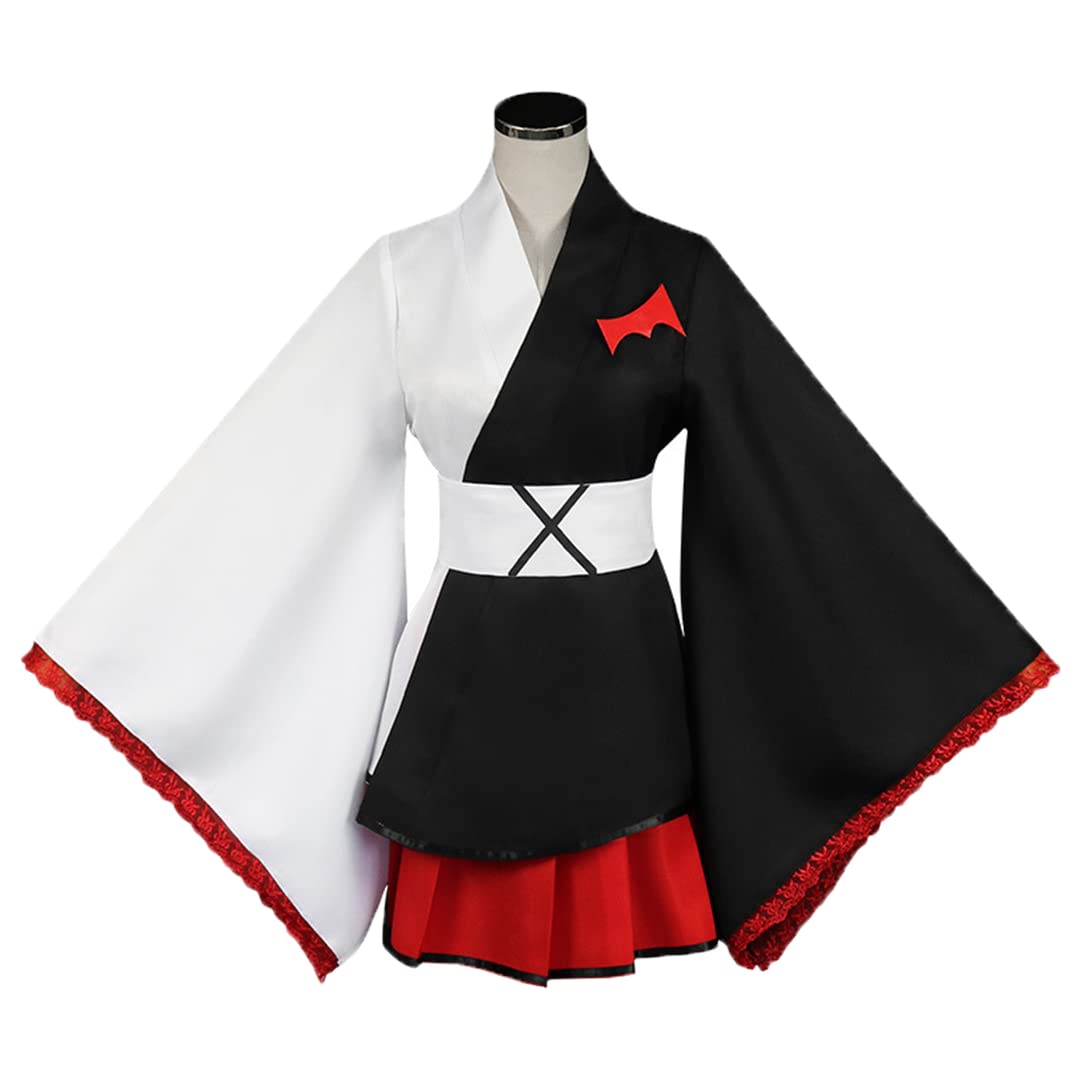Anime Cosplay Costume Monokuma School Uniform Outfit Black White Bear Kimono Suit Full Set for Girls Women