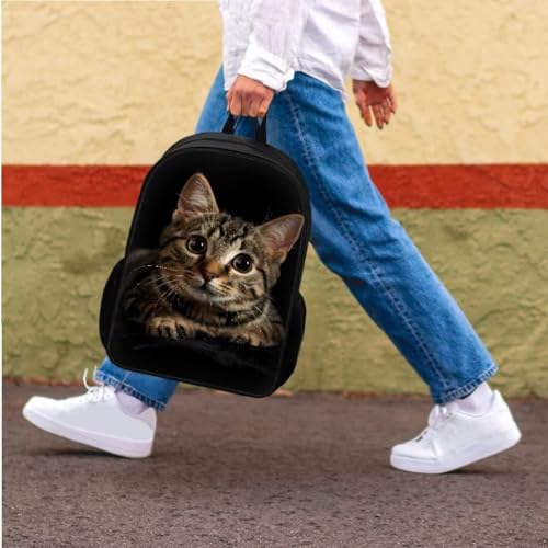 Beauty Collector Cat School Backpack with Lunch Bag and Pencil Case, Backpack for School Girls Rucksack4