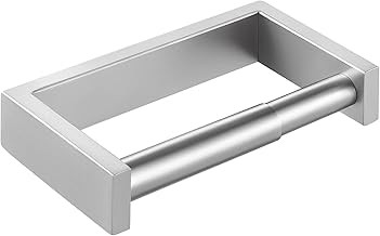 KES Toilet Roll Holder Wall Mounted, Spring Loaded Toilet Paper Holder 18/8 Stainless Steel Loo Roll Holder Brushed, A23075-2