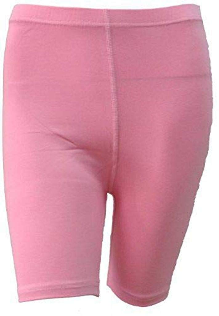 elegance 1234 Ladies Cycling Shorts Stretchy Cotton Above Knee Short (XL, Pale Pink)