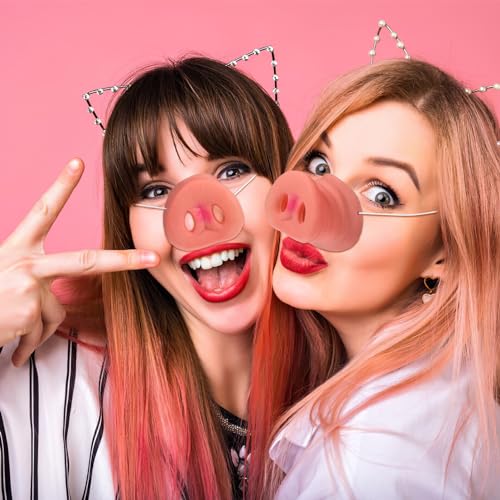 Toddmomy Schweinenase Cosplay Prop Mit Verstellbarem Gummiband Weiche Tierische Nasenmaske Für Fasching Party Und Rollenspiele 2.24X2.17X2.09 Zoll 3 Stück
