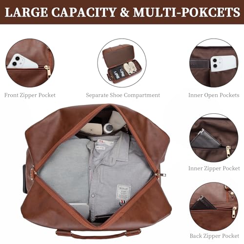 seyfocnia Rolling Duffle Bag with Wheels, Duffle Bag for Travel Women Carry On Luggage Wheeled Overnight Weekender Bag Men3