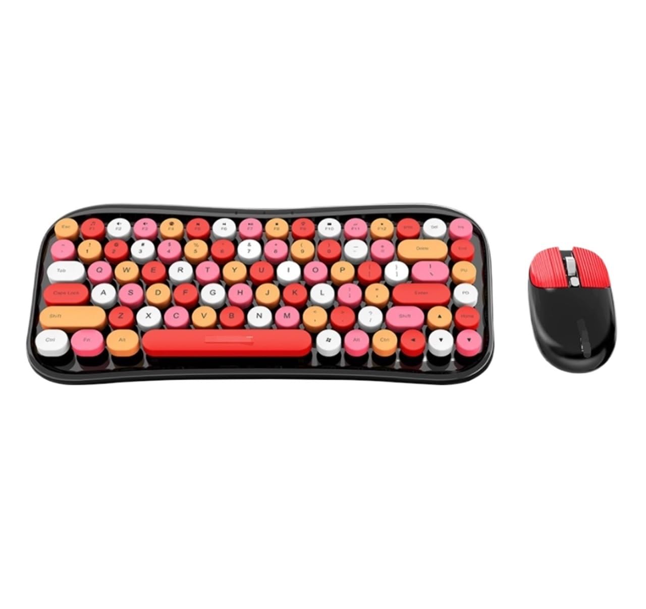 Klawiatura Mysz Zestaw 84 Klawiszy I Myszy Kompaktowy Klawiatury Z Odbiornikiem USB Do Laptopa Zestaw(Black)
