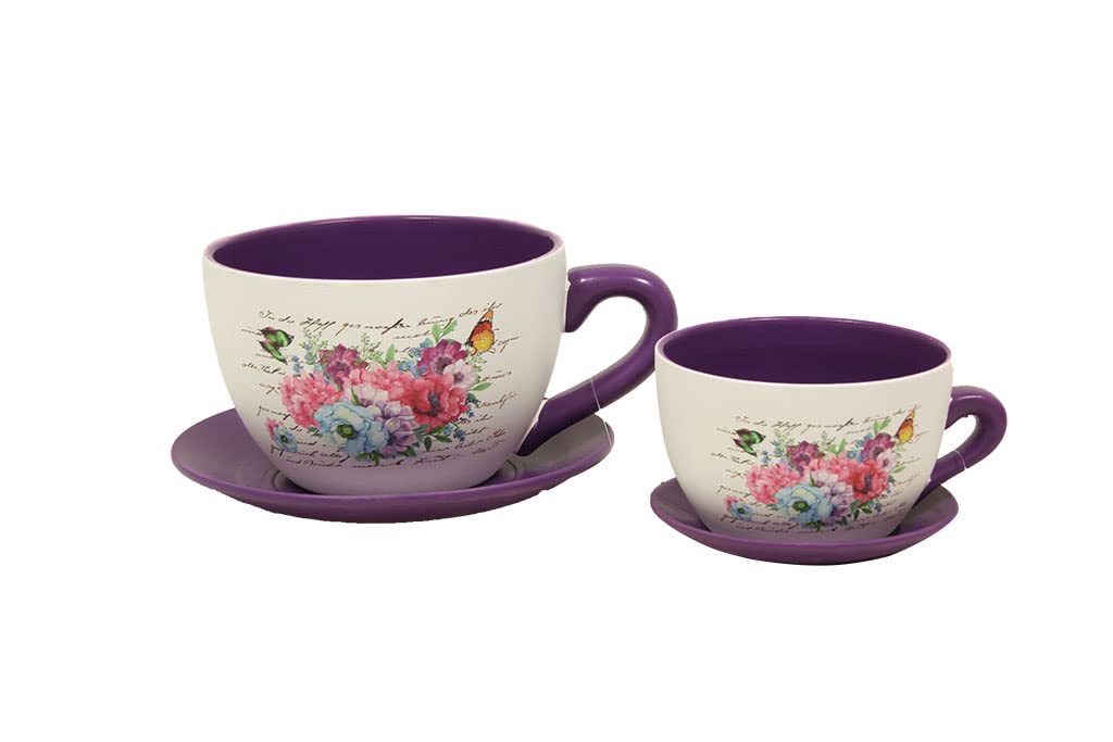DOS SET DE DOS SET MACETEROS TAZAS S/2 (33×25.5×16)