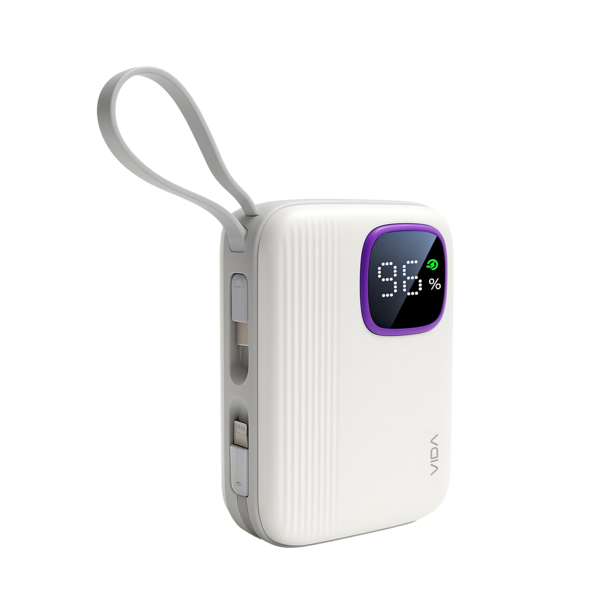VIDA VoltBox 20-20,000 mAh Power Bank, 22.5 W Fast Charging, Digital LED Display & Indicator, Integrated USB-C & Lightning Cables, Compact Portable Charger for Phones, Tablets, Cameras & Speakers-image-23