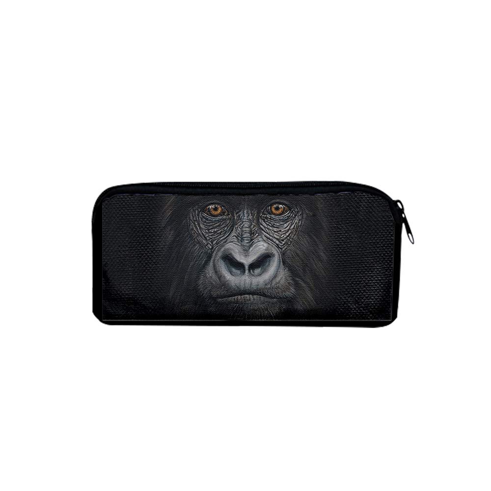 NCTCITY Federmäppchen Mit 3D-Druck - Schimpanse Gorilla Emoji, Stifteetui Für Schule & Reise