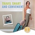 BOACAY Soft & Warm Travel Blanket for Airplane & Car - Long Flight Essential for Women, Men, Kids - Compact Pillow with Luggage Sleeve & Backpack Clip - Image 5