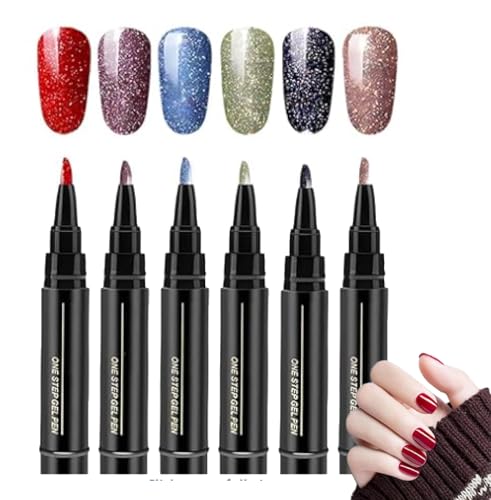 6pcs Polish Nail Polish Pens Uk - Nail Varnish Pens 3 In1 Gel Nail Polish Pen Set,nail polish,UV Gel Nails Polishs Crafts Pens,DIY Nails Varnish Pen (C)