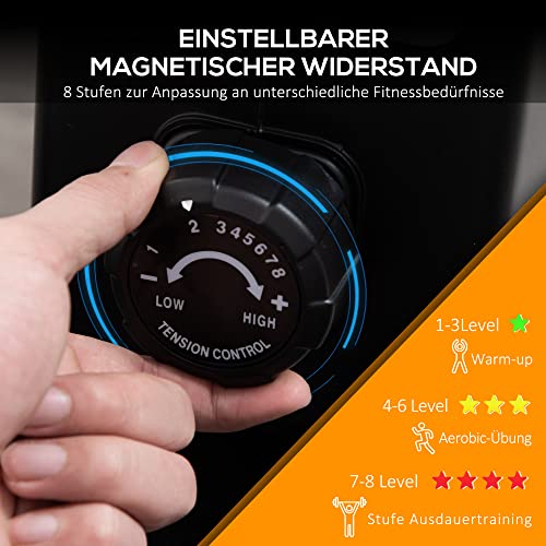 HOMCOM Rudergerät für zuhause klappbar mit Magnetbremssystem Sportgeräte zuhause Rudermaschine 8 Widerstandsstufen… – Bild 5
