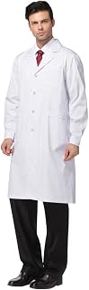 White Lab Coats Doctor Workwear - Unisex Lab Coat Scrubs for Woman and Man