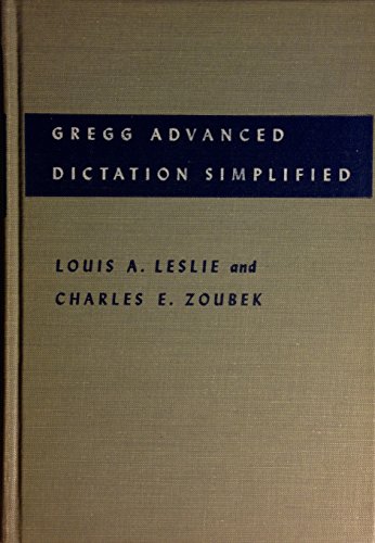 Gregg Advanced Dictation Simplified B0012IXI6W Book Cover