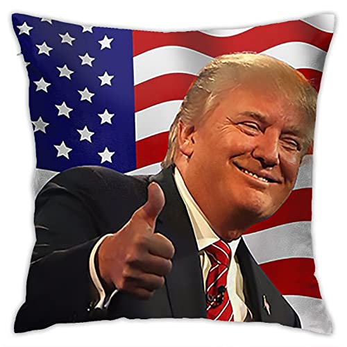 Somaichi Indoor Pillow Cases Trump 18 inches X 18 inches Inch Square Decor Car Bed Bedroom Sofa Soft Throw Pillow Covers Home Decor Decorations for, One Size