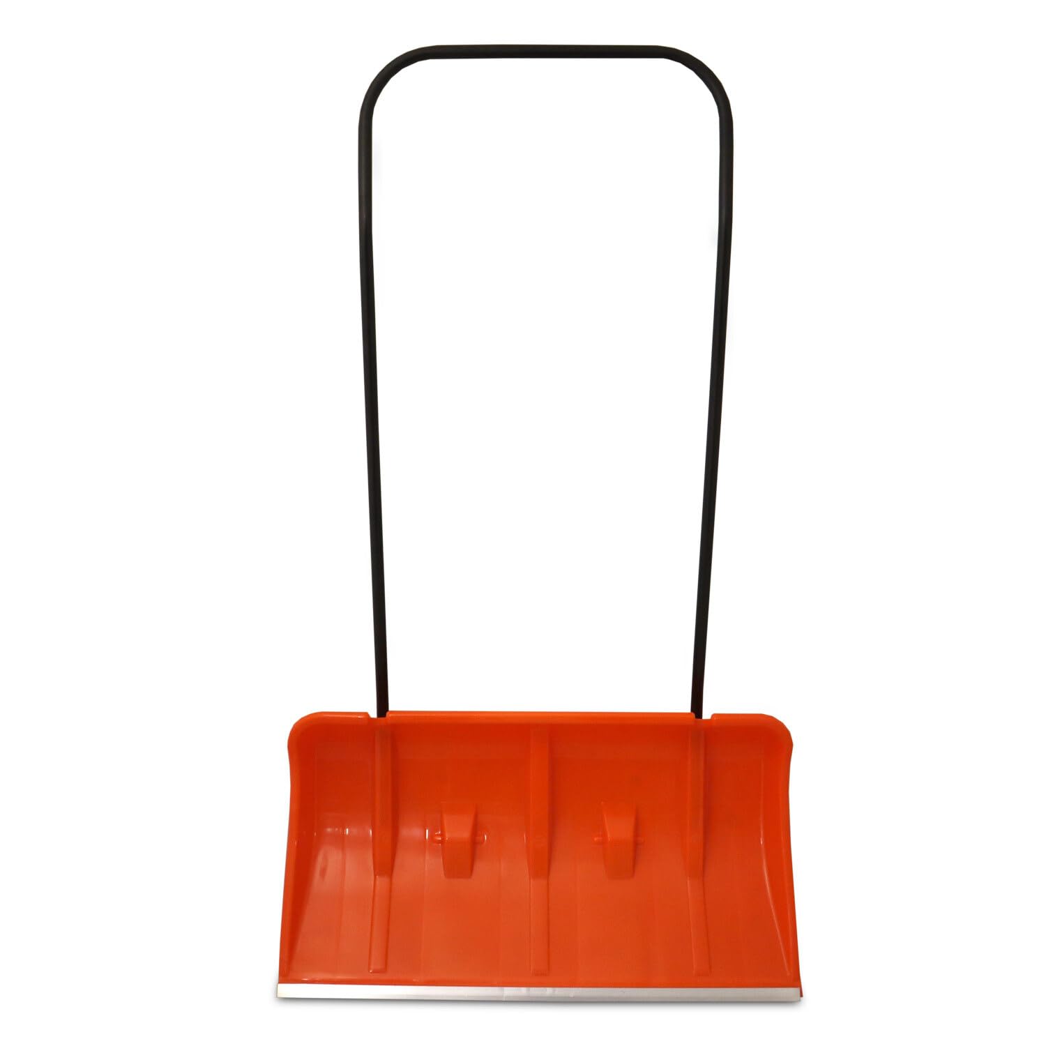 Bituxx Schneeschieber 80cm Schneeschaufel Schneewanne Schneeschild extra Breit mit Bügelgriff und Räder Orange (1 Stück)