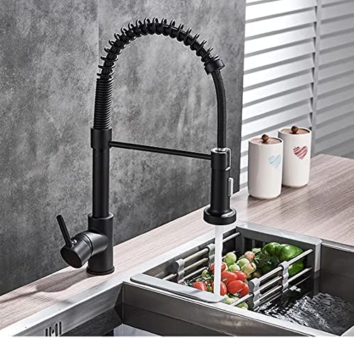 InArt Brass, Metal Single Lever Kitchen Sink Mixer 360° Pull-Down Sprayer Kitchen Faucet with Multi-Function Spray Head (Black Matte) (B09RGXTV8Z) Amazon Price History, Amazon Price Tracker