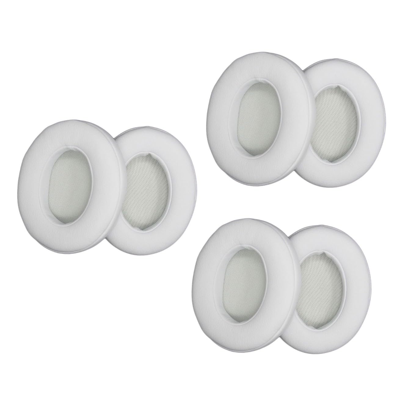 OSALADI 6pezzi Cuscini Auricolari Di Ricambio Proteina Sintetica Facile Installazione e Comfort Prolungato Compatibili Con Cuffie Standard Bianco