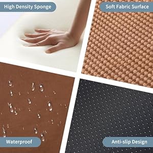   Dog-Stairs-for-Small-Dogs-Small-Dog-Stairs-for-Bed-Dog-Steps-for-Coach-Memory-Foam-Dog-Ramp-Pet-Stairs-for-Cats-Old-Dogs-Short-Legged-Dogs-Dogs-with-Arthritis-HIPSSpine-InjuryKhaki