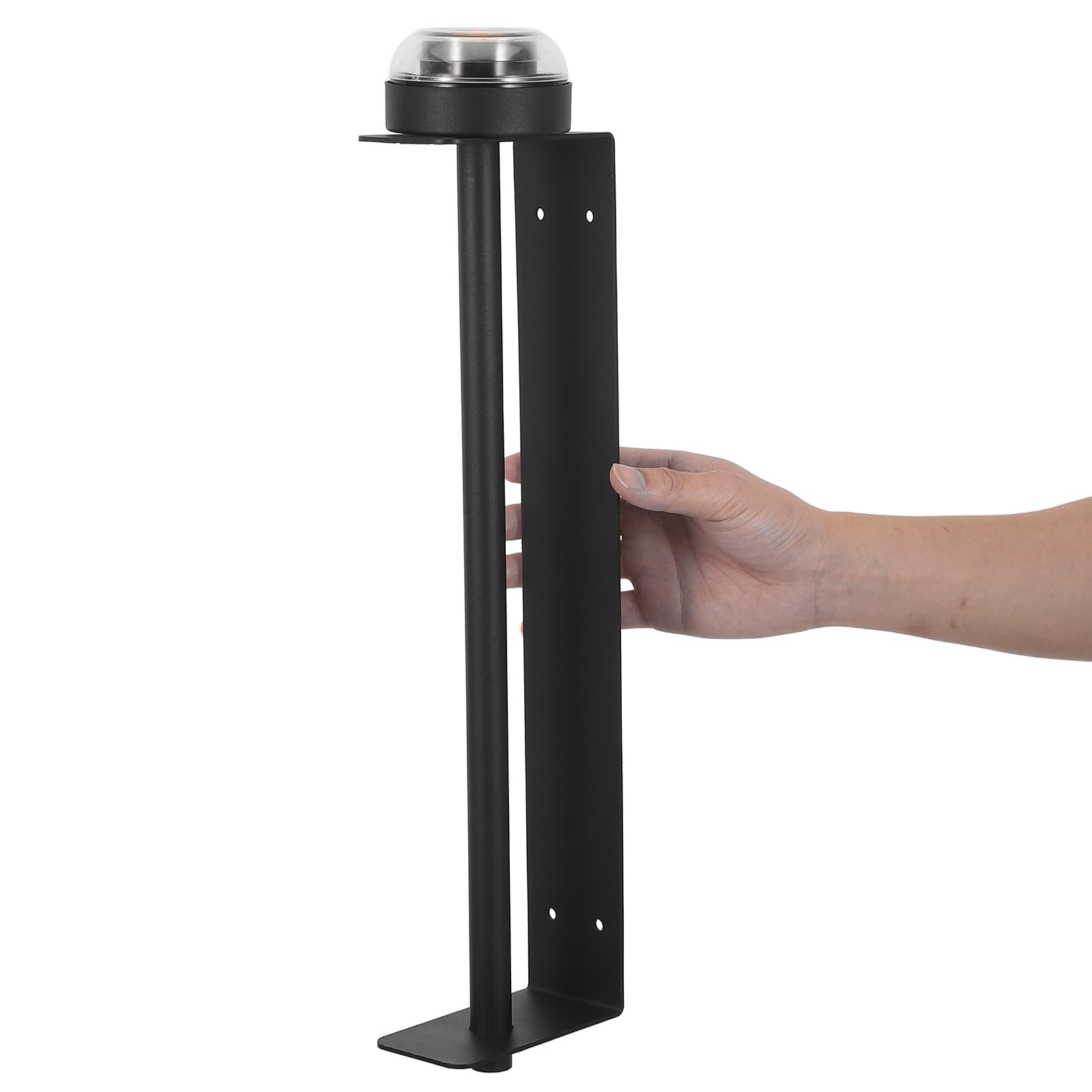 Dispensador de bolsas de comestibles resistente con construcción de acero inoxidable y plástico, optimización del espacio y mejora la eficiencia, soporte para bolsas de transporte para