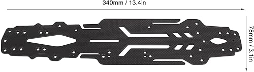 Miniatura 6 de Cosiki Marco de suspensión de fibra de carbono, fácil de instalar, ligero RC Kit de actualización de aluminio de fibra de carbono de doble capa