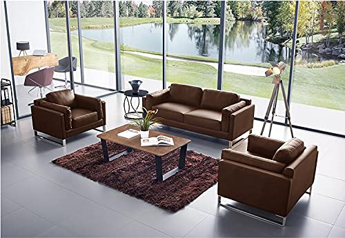 Image of Wento Thick 5 Yards Faux Leather Soft Skin Grain PU for Furniture Cover, Reupholster Sofa Chairs, Cushions, Vinyl Upholstery (5 Yards, Camel Tan)