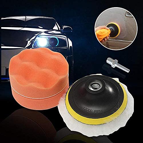 Image of DIY Crafts 1 Kit, 6 Pcs Kit, 3 inch inch Car Cleaning Felt & Wool Pad Foam Polishing Waxing Pad Kits Buffing Polishing Wheel Sponge Wool Buffing Pad(1 Kit, 6 Pcs Kit)