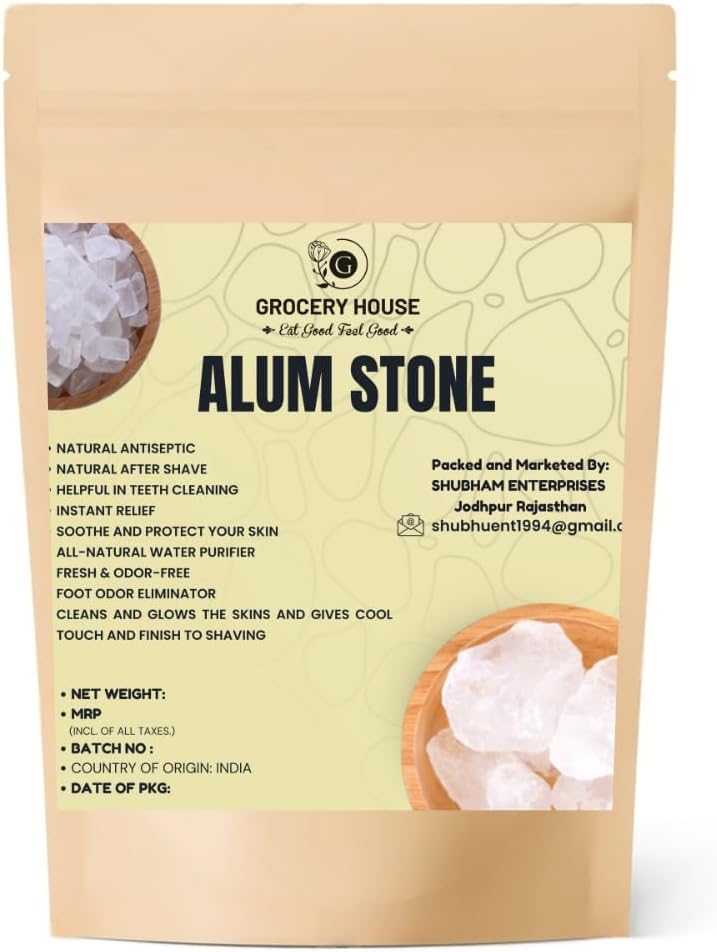 GROCERY HOUSE Phitkari Alum Stone Fitkari (400 Grams)