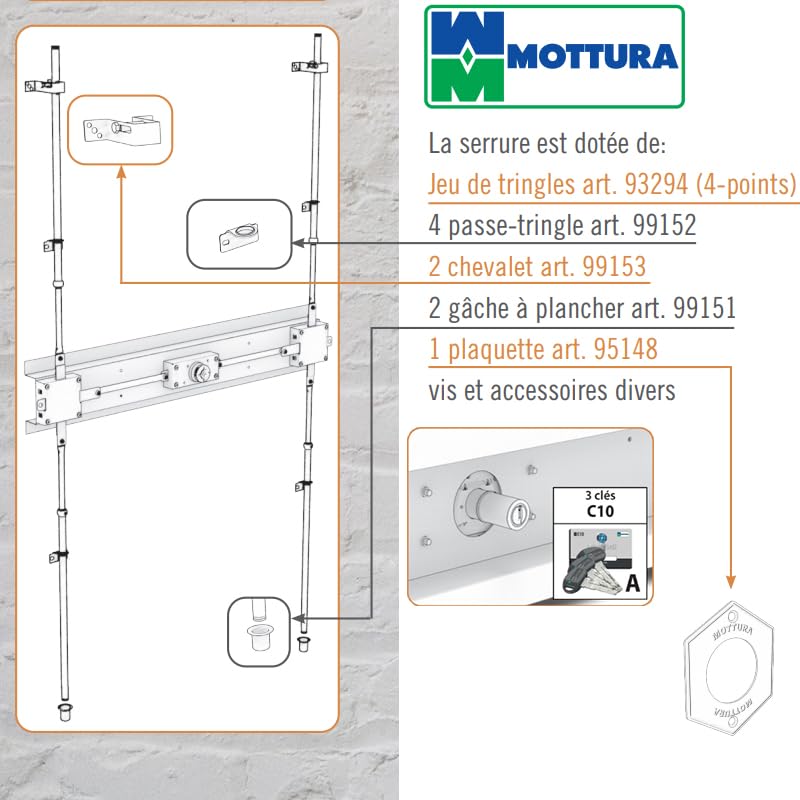 Serrure Blindée 4 Points Porte de Garage