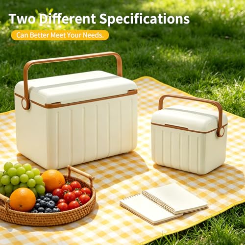 Image of 6Qt 13Qt 19Qt Northroad Camping Coolers,Stylish Macaron Color Durable Hard Cooler,Portable Insulated Ice Chest with 24 /48 Hour Ice Retention,Multi- Size for Camping,Picnic,Beach,Travel