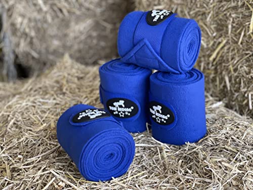 TGW RIDING Pacote com 4 envoltórios de perna polo para cavalo, azul royal, 12 x 298 cm