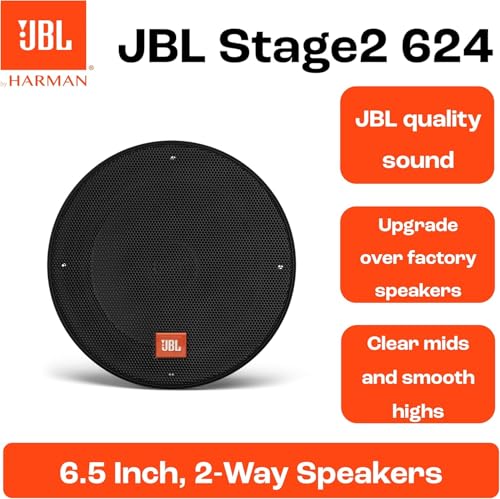 JBL Stage2 624 2-Wege Auto Lautsprecher Set von Harman Kardon - 240 Watt KFZ Autolautsprecher Boxen 16 - 17 cm
