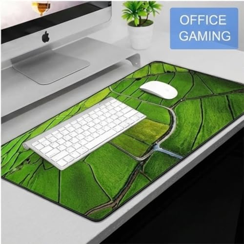 Image of Saco XXL Gaming Mouse Pad for PC - Large Desk Mat 900x400x3mm, Extended Non-Slip Rubber Base, Waterproof Surface, Scenery Design, Big Keyboard Mouse Pad for Office & Home Setup