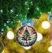Santa Claus Ornaments 2025 in Stained Glass Style,2025 Christmas Ornaments, Round Fun Acrylic Decoration Gifts (Santa Claus)