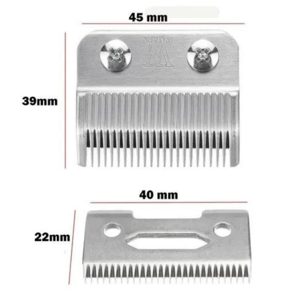 Kit Reposição Lâmina De Aço Para Máquina Tosa Pet Kemei 1991