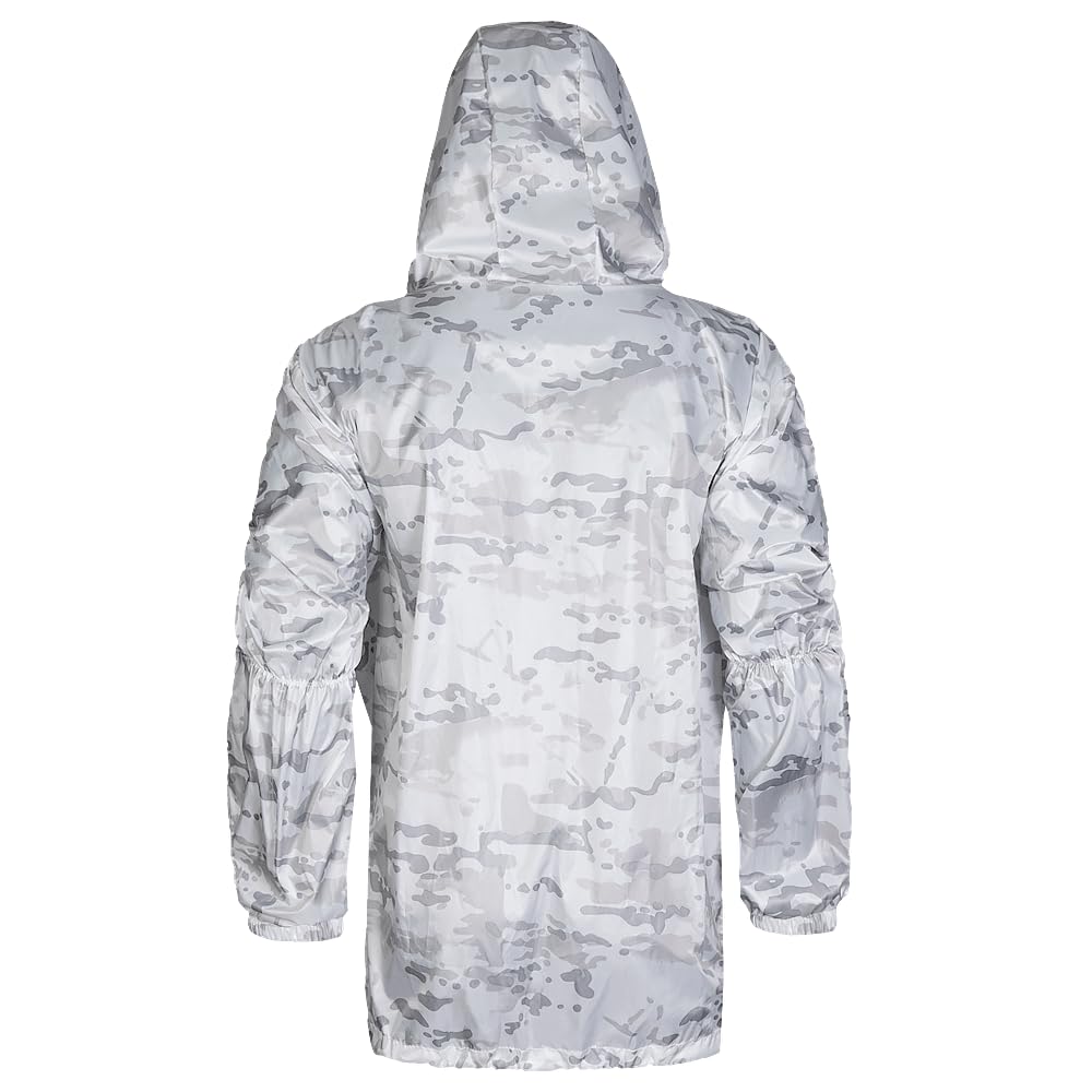 Combinaison tactique d'hiver multicam pour la chasse alpine avec housse de sac à dos Camouflage vêtements ultra fin coupe-vent sniper militaire y Multicam alpine white suit