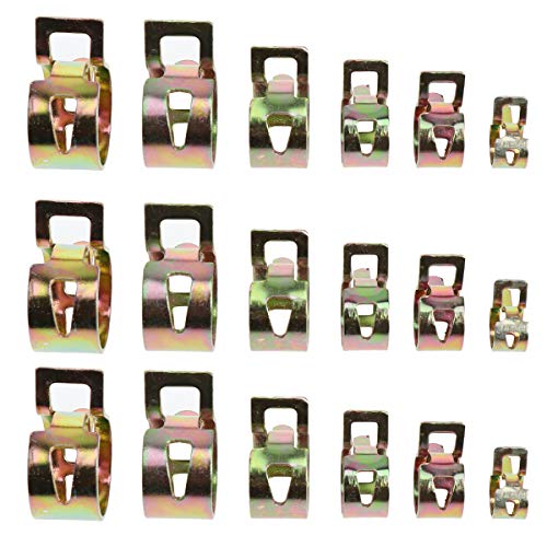 Spring Clips Fuel Hose Line Water Clamps Fasteners - 60pcs