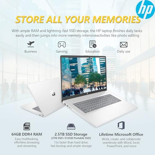HP Essiential Laptop 17.3" 16GB 1.5TB Ryzen 5 7430U miniatura 6