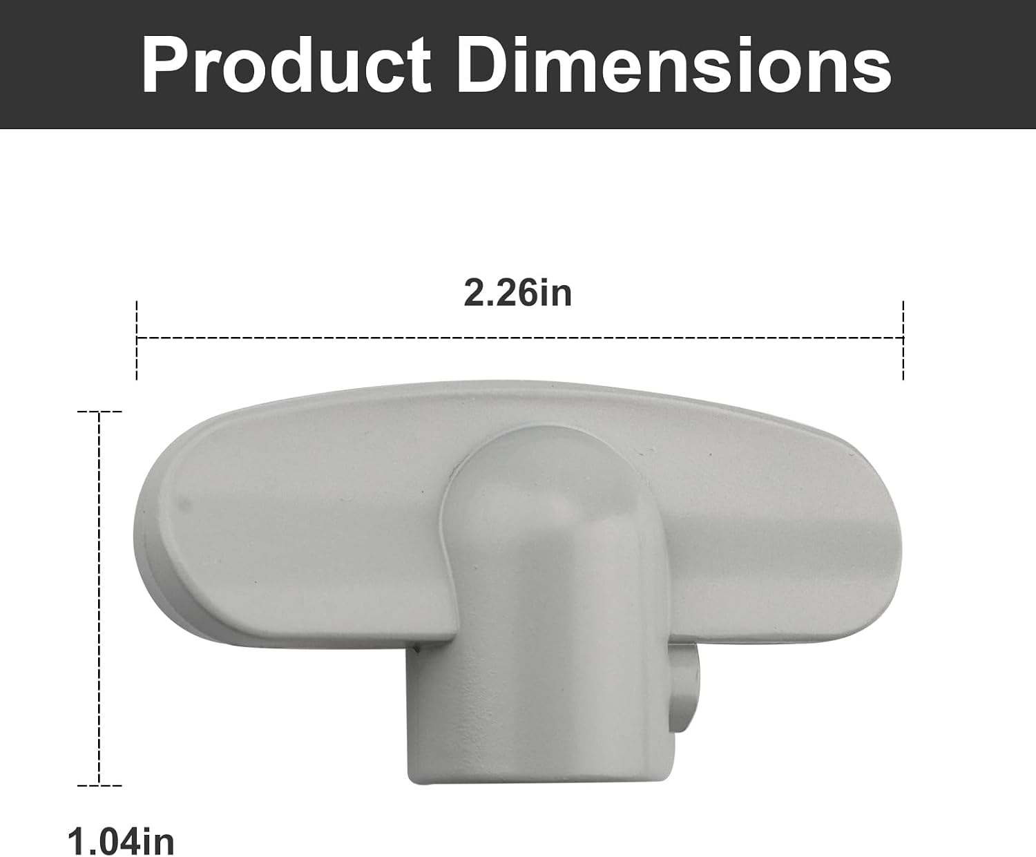 1-1/8 in. x 2-3/8 in.Window Crank Handle Replacement 4PCS (Garry)